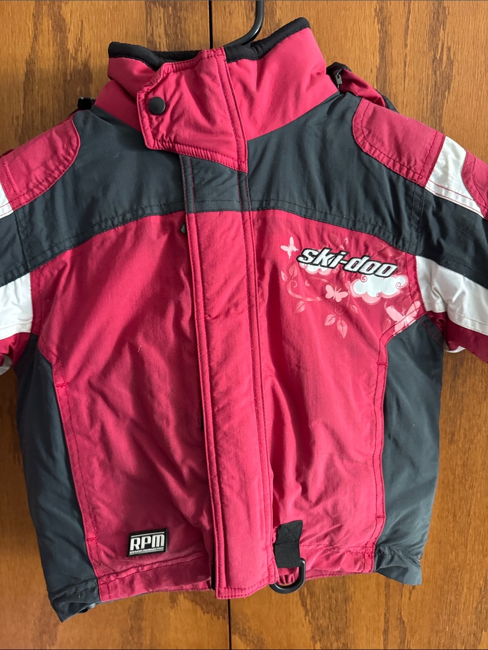 Kids' Pink & Gray Insulated Snow Jacket Ski-doo Snowmobiling BRP girl 2